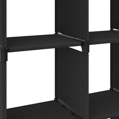 vidaXL 15-Cube Display Shelf Black 103x30x175.5 cm Fabric