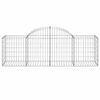 vidaXL Arched Gabion Baskets 12 pcs 200x50x60/80 cm Galvanised Iron