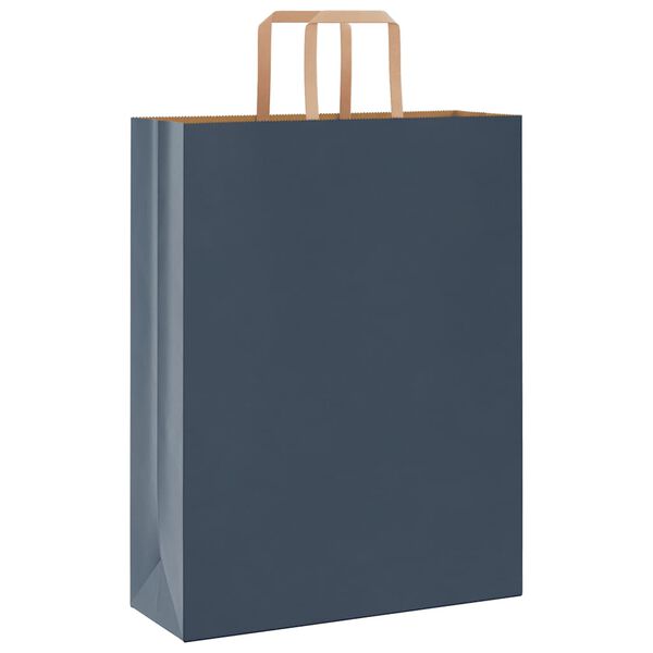 vidaXL Paper Bags 250 pcs with Handles Blue 32x12x42 cm