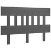 vidaXL Bed Headboard Grey 163.5x3x81 cm Solid Wood Pine