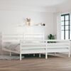 vidaXL Bed Frame without Mattress Solid Wood Pine 200x200 cm White