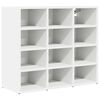 vidaXL Shoe Cabinet with Shelf White 77.5 x 30 x 67 cm Engineered Wood