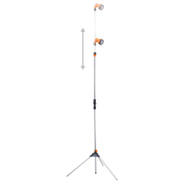 vidaXL Garden Shower with Tripod 221 cm Aluminium