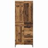 vidaXL Highboard with Drawer 2 pcs Old Wood Engineered Wood