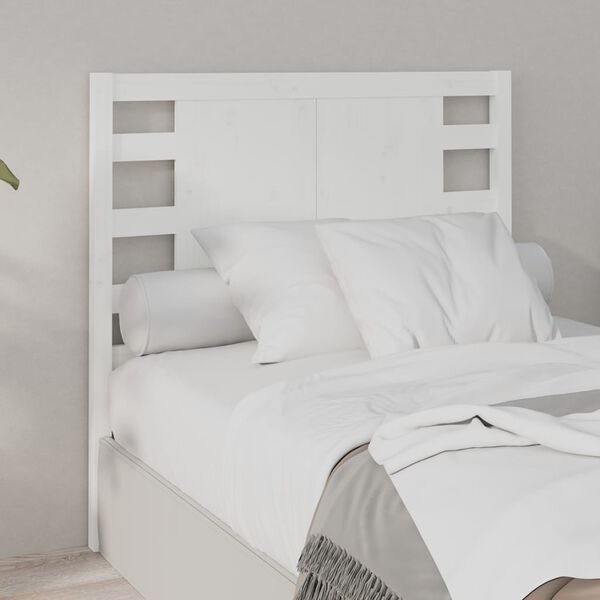vidaXL Headboard White 81x4x100 cm Solid Wood Pine