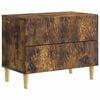 vidaXL Bedside Table Smoked Oak 62 x 34.5 x 48 cm Engineered Wood