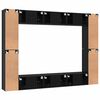 vidaXL TV Cabinet Set Wall-mounted 10 pcs Black Oak Engineered Wood