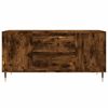 vidaXL Coffee Table Smoked Oak 102x44.5x50 cm Engineered Wood