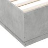 vidaXL Bed Frame with LED without Mattress Concrete Grey 150x200 cm King Size