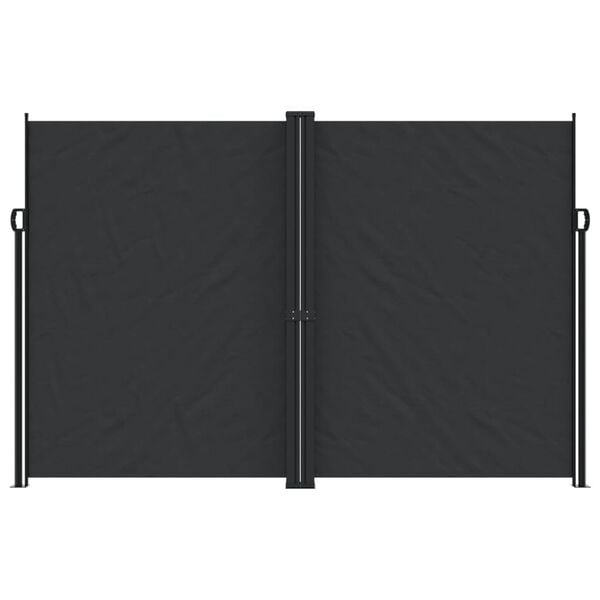 vidaXL Retractable Side Awning Black 220x600 cm