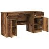 vidaXL Desk with Drawer Old wood 140 x 49 x 76 cm Engineered wood