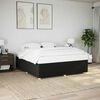 vidaXL Bed Frame without Mattress Black&nbsp;Super King Fabric