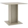 vidaXL Dining Table Sonoma Oak 80x80x75 cm Engineered Wood