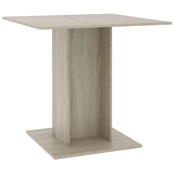 vidaXL Dining Table Sonoma Oak 80x80x75 cm Engineered Wood