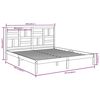 vidaXL Bed Frame without Mattress Grey Solid Wood 200x200 cm