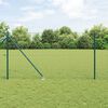 vidaXL Fence with Post Green 1.4 x 10 m Steel and PVC
