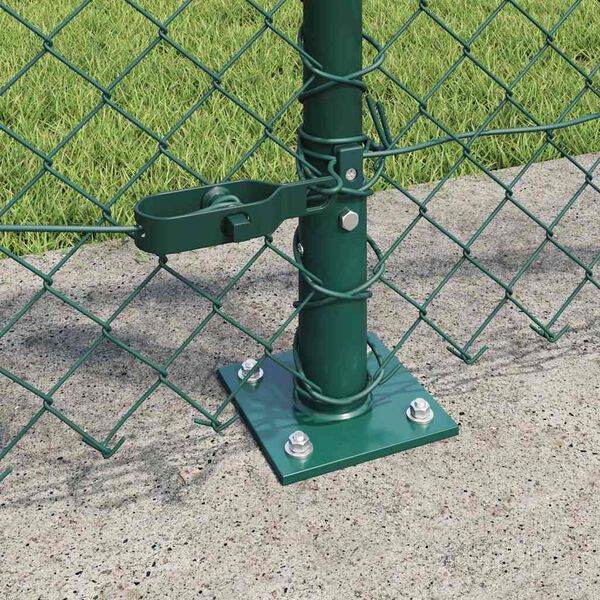 vidaXL Fence Post Green 25 x 1 m (40 x 40 mm mesh) Steel and PVC