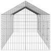 vidaXL Rabbit Cage Silver 400 x 78 x 78 cm Galvanised Steel