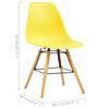 vidaXL Dining Chairs 6 pcs Yellow Plastic