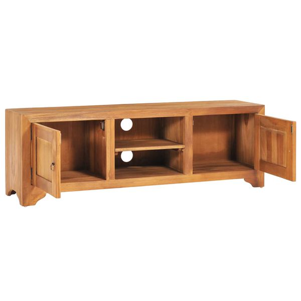 vidaXL TV Unit 115x30x40 cm Solid Teak Wood