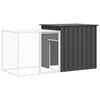 vidaXL Rabbit Cage Anthracite 200x91x100 cm Galvanised Steel