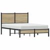 vidaXL Metal Bed Frame without Mattress Sonoma Oak 120x190 cm Small Double