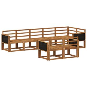 vidaXL Outdoor Sofa Set 8 pcs Natural Solid Acacia Wood