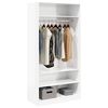 vidaXL Wardrobe High Gloss White 100x50x200 cm Engineered Wood