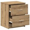 vidaXL Bedside Cabinets 2 pcs with 2 Drawers Artisan Oak 40x36x50 cm