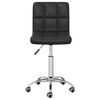 vidaXL Swivel Office Chair Black Faux Leather