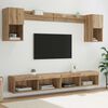 vidaXL TV Wall Units with LED 6 pcs Artisan Oak Engineered Wood
