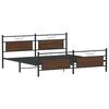 vidaXL Metal Bed Frame without Mattress Brown Oak 200x200 cm