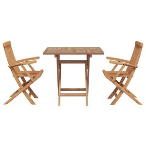 vidaXL 5 Piece Garden Dining Set Solid Teak Wood