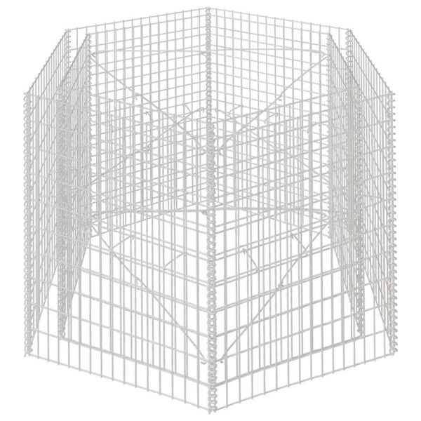 vidaXL Hexagonal Gabion Raised Bed 160x140x100 cm