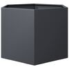 vidaXL Garden Planter Anthracite Hexagon 69x60x45 cm Steel