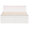vidaXL Bed Frame without Mattress with Headboard White 140x200 cm Solid Wood Pine