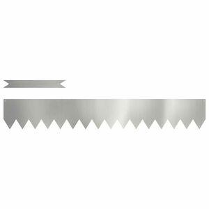 vidaXL Lawn Edging 10 pcs 100 x 0.05 x 15 cm Galvanised Steel Silver
