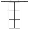 vidaXL Sliding Door with Hardware Set 90x205 cm ESG Glass&Aluminium