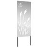 vidaXL Garden Privacy Screen Silver 50 x 140 cm Galvanised steel