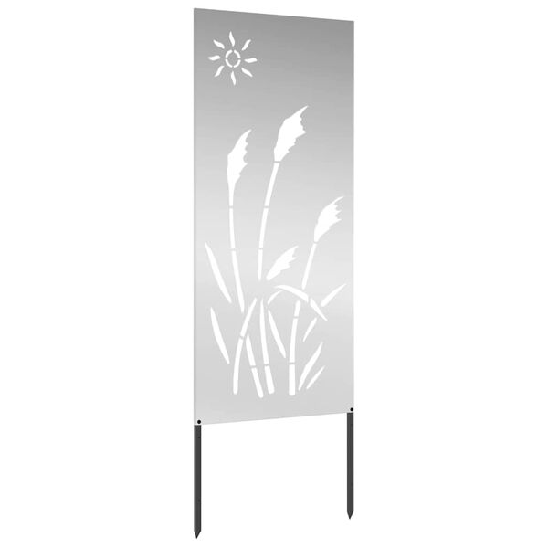 vidaXL Garden Privacy Screen Silver 50 x 140 cm Galvanised steel