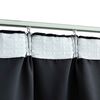 vidaXL Blackout Curtains with Hooks 2 pcs Black 140x225 cm
