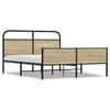 vidaXL Metal Bed Frame without Mattress Sonoma Oak 150x200 cm King Size