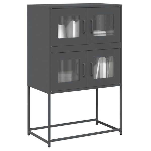 vidaXL Highboard Anthracite 68x39x107 cm Steel