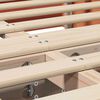 vidaXL Bed Frame Wax Brown 120 x 190 cm Solid Pine Wood
