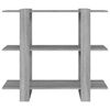 vidaXL Book Cabinet/Room Divider Grey Sonoma 100x30x87 cm