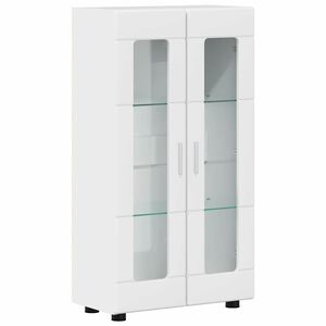 vidaXL Sideboard with Shelf FLORIN High Gloss White 55.5 x 29 x 103 cm