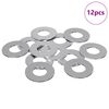 vidaXL Washers 12 pcs Silver 16 x 16 x 1.5 cm Iron