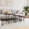 vidaXL Nesting Coffee Tables 3 pcs Brown Oak Engineered Wood