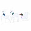 vidaXL LED Reindeers 3 pcs Cold White 43 x 18 x 66 cm Fabric