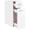 vidaXL Apothecary Cabinet High Gloss White 20x45.5x60 cm Engineered Wood